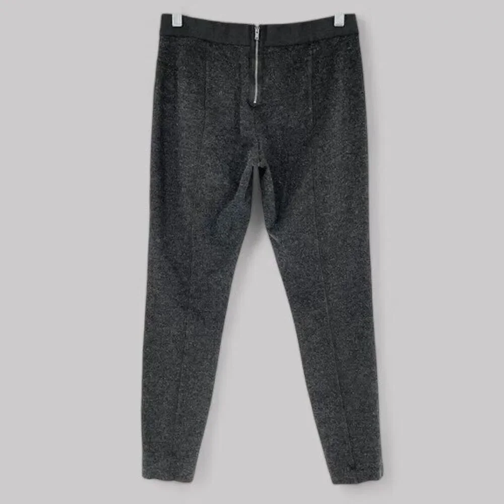 J. Crew Pants Womens Sz 4 Gray Ponte Legging‎ Pixie Ponte Exposed Zip Back 31090